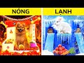 CHÓ LỬA VS THỎ BĂNG || Xây Nhà Tuyệt Đẹp Cho Thú Cưng! Tân Trang Nóng VS Lạnh 123 GO! CHALLENGE