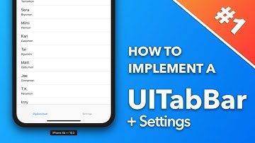 How To Implement A TabBar!