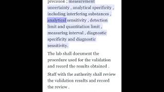 5.5.1.3 Validation of Examination Procedure | ISO 15189 Med Labs Req for Quality & Competence
