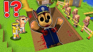 ¿Quién le HIZO ESTO a CHASE? 😰 | Enterraron a Chase Paw Patrol Policia en Minecraft