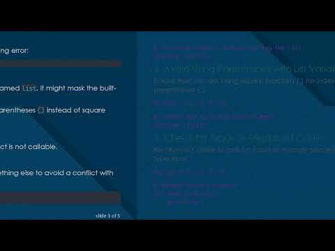 How to Fix TypeError: 'list' object is not callable in Python