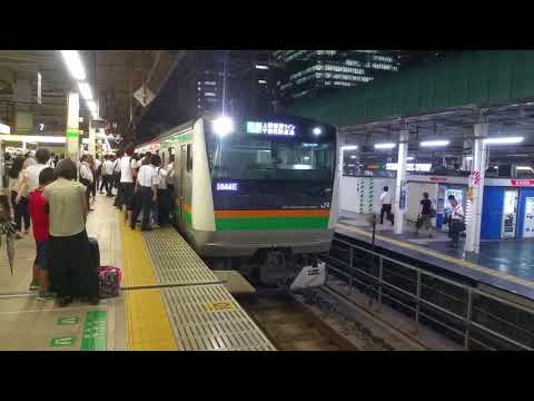 上野東京ラインE233系　東京進入～発車