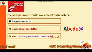 HUC E-Learning Platform - More details on accessing, logging and exploring
