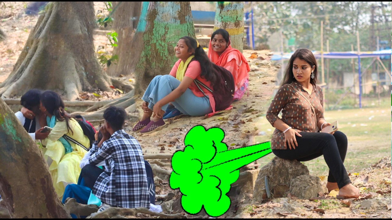 Very Funny WET FART Prank on cute random girls Part- 398 😜! N2o Shreya