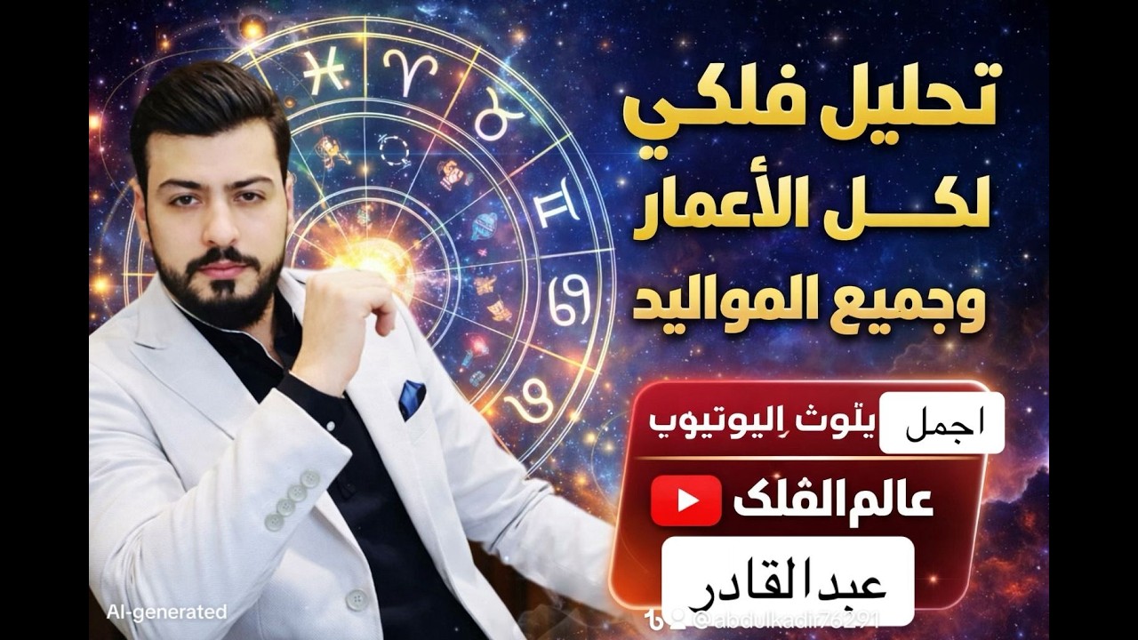 تحليل فلكي لكل الاعمار والمواليد  اجمل بثوث على يوتيوب الفلكي عبدالقادر