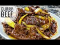 Curry beef stir fry  flavorful and tender beef