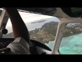 Landing into Union Island, the Grenadines, Caribbean