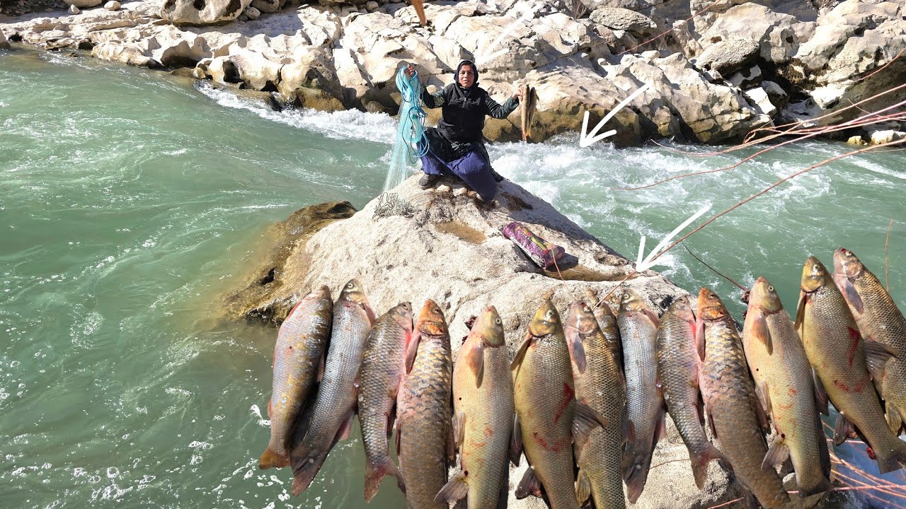 Esmat's Exciting Journey to Catch Fish by the River 🎣🏞️