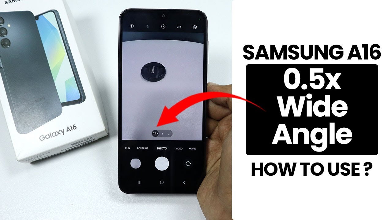 how-to-use-ultra-wide-angle-camera-0-5x-in-samsung-a16-youtube