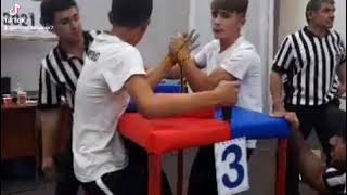 Arm wrestling Jizzax Zomin Erkinov Daniil champion of Uzbekistan 50kg Узбекистан Жиззах Зомин