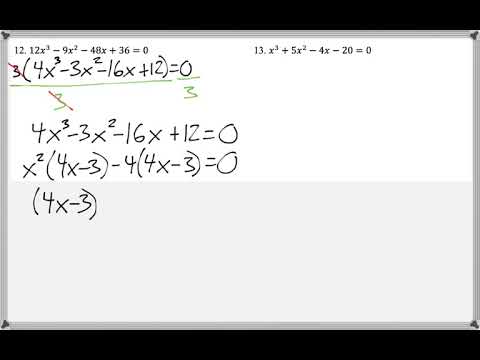 Math 122 : 2.6 #12 (College Algebra Tutorial : Solving Polynomial Equations)