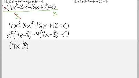 Math 122 : 2.6 #12 (College Algebra Tutorial : Solving Polynomial Equations)