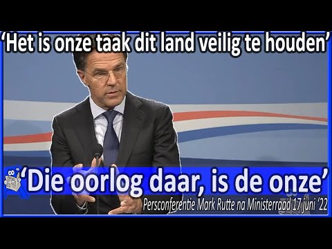 Mark Rutte 'Die oorlog daar, is de onze. Oekrane moet winnen, anders komen wij zelf in gevaar'