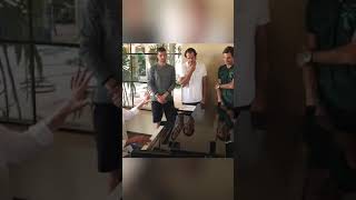 Tennis players singing marvelously. Is this the best tennis boy band