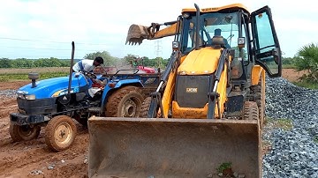 Mahindra 475 DI and Newholland 4010 Tractor Fully Loaded By Jcb 3dx Backhoe Machine | Jcb Tractor