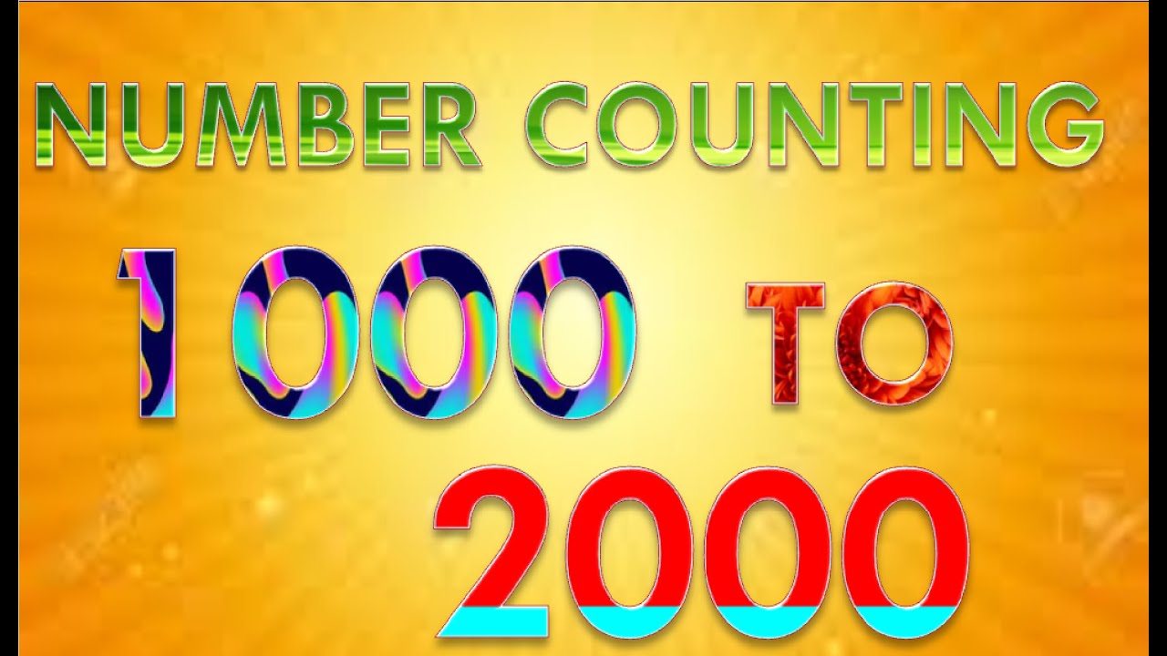 Numbers in words 1001 to 2000 // Numbers 1001 to 2000 