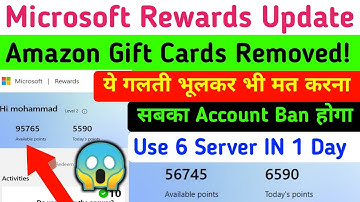 microsoft rewards new update | new vpn tricks 😍Amazon gift cards Removed! | Aasif Sheikh28