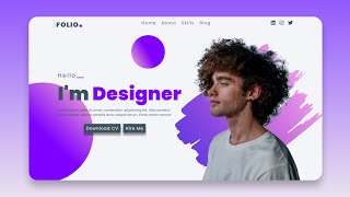 Animated PORTFOLIO Website Template In Html CSS And JS | Personal Website with Typing Animation