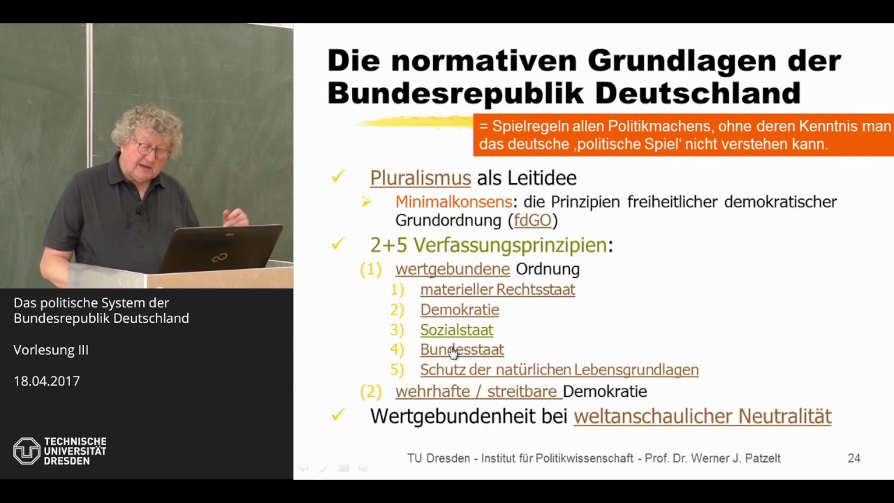 Historische Und Normative Grundlagen Der Brd Teil 3 3 Prof Dr Werner J Patzelt Youtube