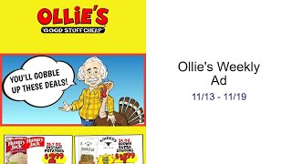 Ollie's Weekly Ad 11/13 - 11/19