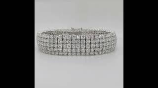 5 row diamond tennis bracelet