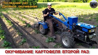 ДВОЙНОЕ ОКУЧИВАНИЕ КАРТОФЕЛЯ МОТОБЛОКОМ ПОСЛЕДНИЙ РАЗ / САМОДЕЛЬНЫЕ ОКУЧНИКИ С ГАЗОВОГО БАЛОНА