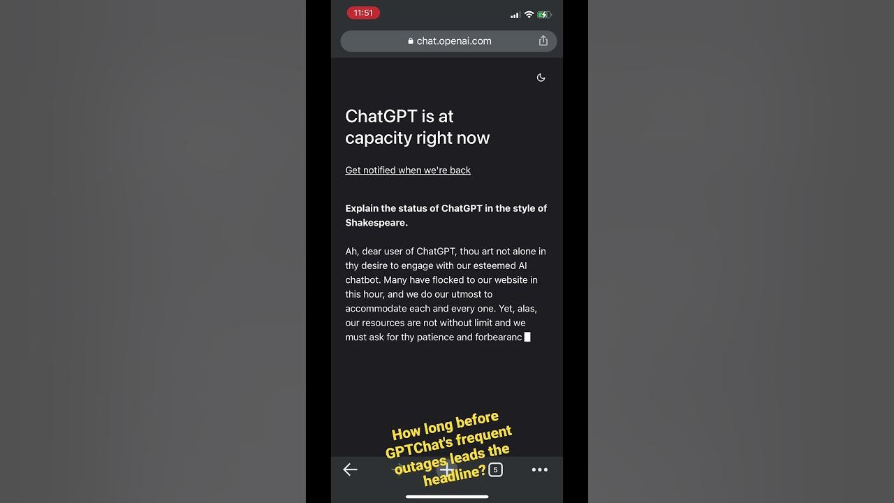GPTChat is at capacity right now