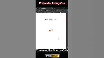 Css : Loading Animation | Preloder Using Html Css #coding #css #shorts #braincoder