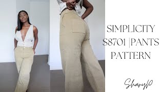 JEANS/TROUSERS DIY| SIMPLICITY S8701 SEWING PATTERN| SEW WITH ME