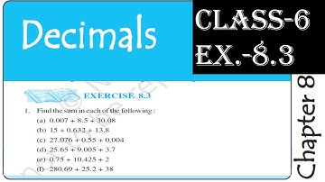 Ex. 8.3 Class 6 Maths Chapter 8 (Decimals)