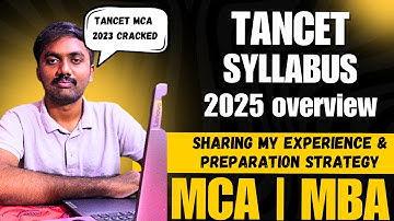 Tancet MBA MCA Updated FULL Syllabus Download | My own experience & Preparation Strategy #tancet