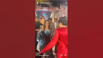 دبكه لانا مع اليوتيوبر في حفله خطوبه غيث مروان وساره 