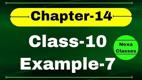 Example 7 Chapter 14 Statistics Class 10 || Chapter14 Example7 Class 10 || Class 10 Example 7 Ch 14