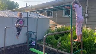 AC0801G- Customer Video of  3-in 1 Heavy Duty Metal Monkey Bars Playground Set