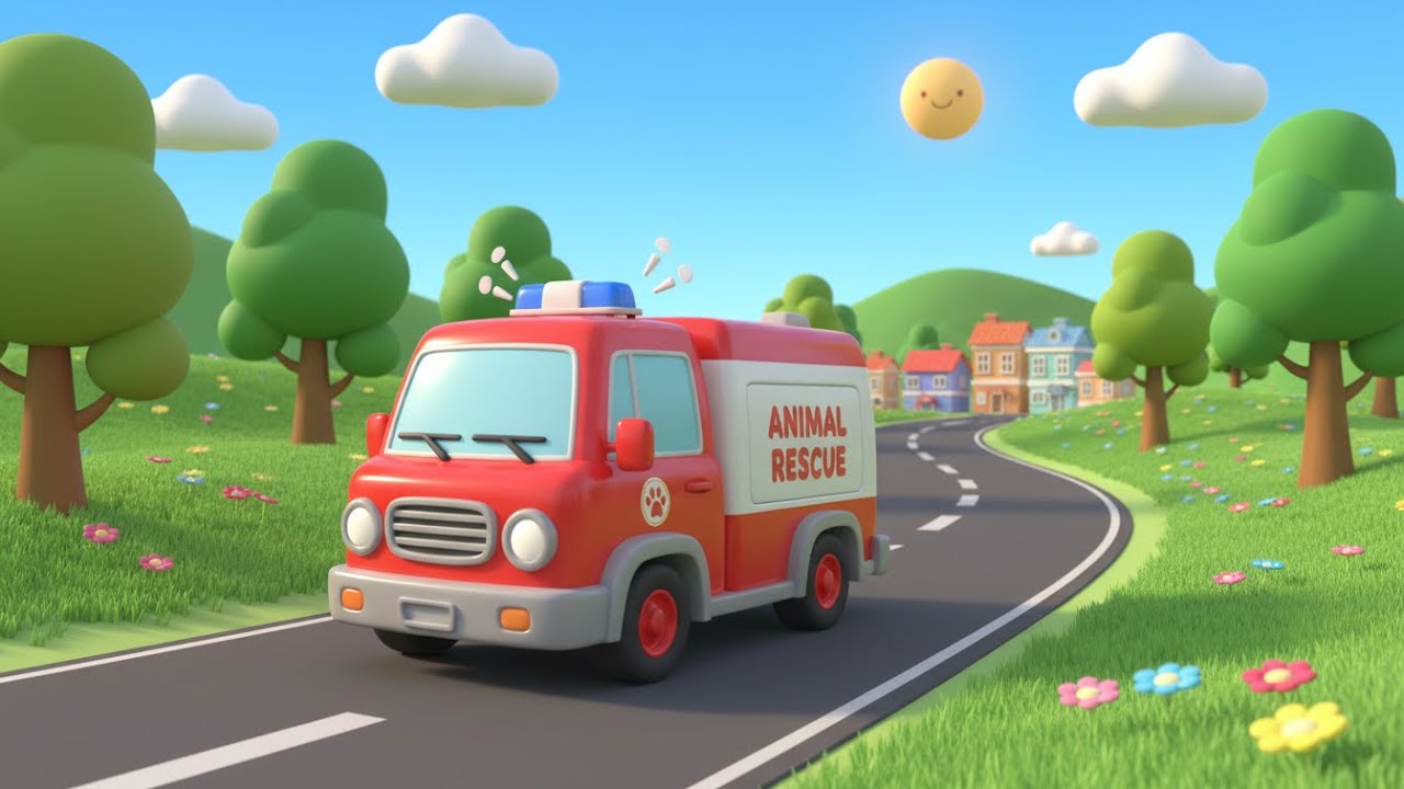 Wheel on the Rescue Truck Song for Kids | Vehicle Songs & Fun Nursery Rhymes 🚑🚒🎶