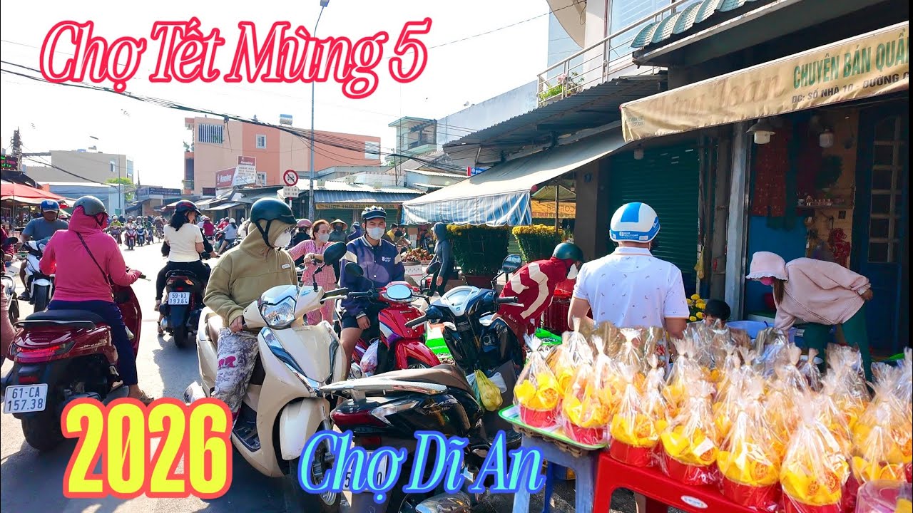 Mùng 5 Tết Việt Nam Chợ Dĩ An Buôn Bán Ra Sao ? Quán Ăn Đông Nghẹt 