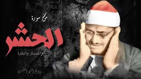 الشيخ محمد صديق المنشاوي ما تيسر من سورة الحشر و قصار السور والبقرة