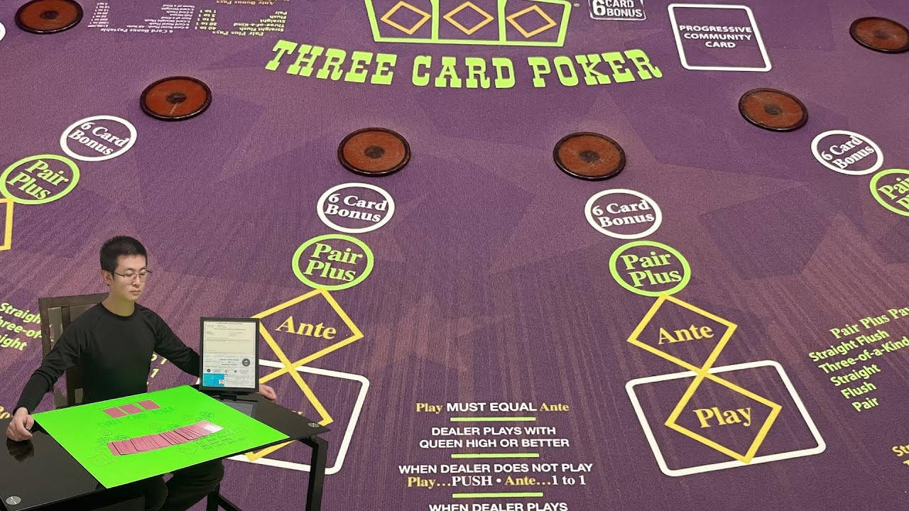 three card poker 玩法规则赌场三张牌游戏- YouTube