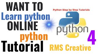 #4 Python | Programming Tutorial |RMS Creative | complete course | Full Course | software training |