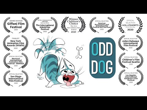 Odd Dog | Official 2D Animated Short Film | greyscale animation
