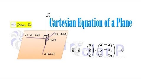 The Cartesian Equation of a Plane Derivation (Using Normal Vector)