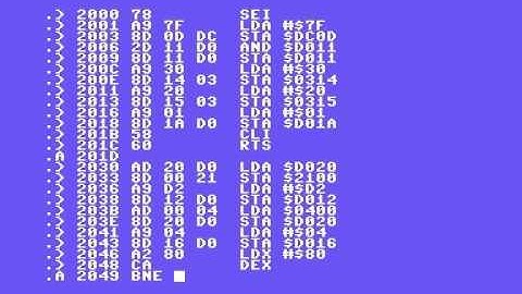 C64 video 02 - Basic Raster Split with a colour border.