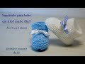 Easy knitting baby shoe from 3 to 6 months