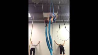 Variation of Superman Drop- Aerial Silk