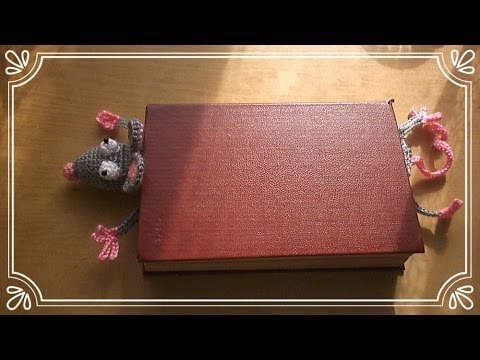 Закладка для книг крючком зайчик