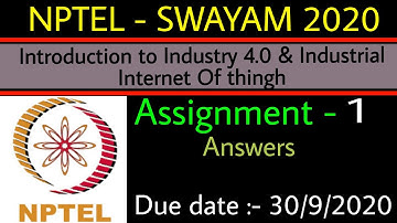 NPTEL | Introduction to Industry 4.0 and Industrial Internet of things| Week 1 | Assignment 1
