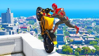 GTA 5 Epic Motorcycle Jumps - GTA 5 Bike Stunts, Fails, Gameplay screenshot 5