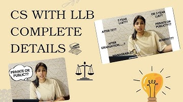 CS with LLB: Complete details ⚖️📚 | Why Most Company Secretaries Choose Law? | ​⁠@CSTanujaBishnoi