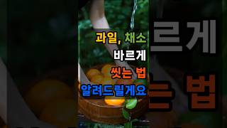 과일, 채소 바르게 씻는 법 알려드릴게요