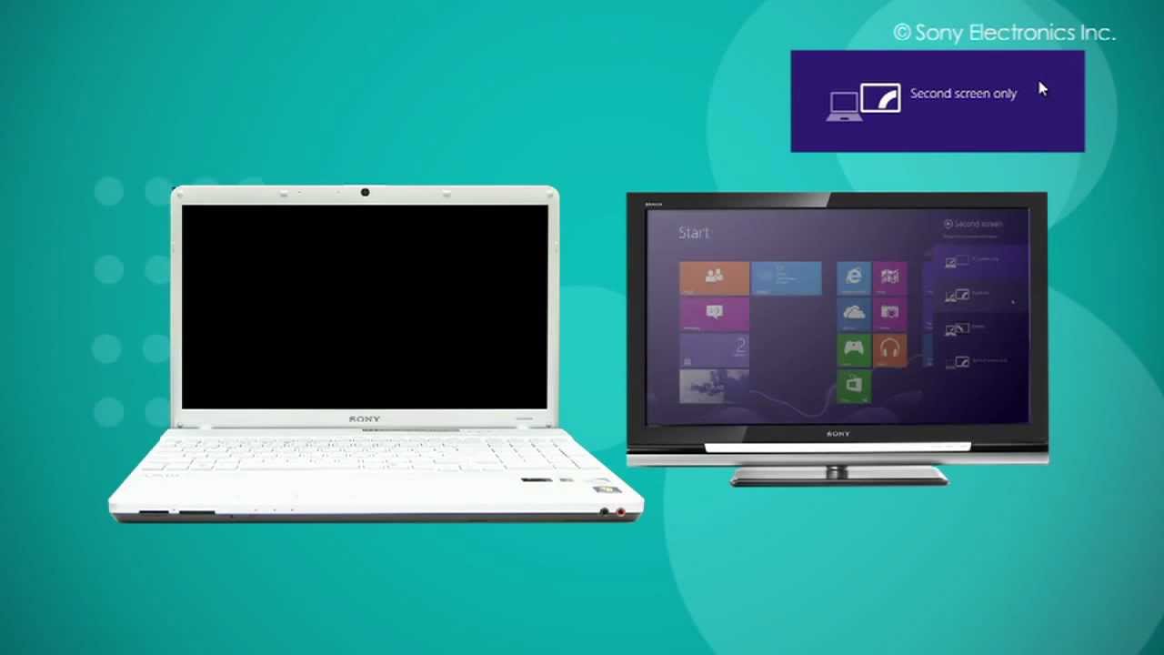 How To Setup Multiple Monitors Using A Sony Vaio Pc With Windows 8 Youtube